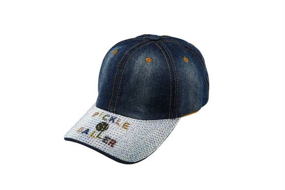 Nima Accessories Inc Accessories - Pickle Baller Denim & Sparkles Baseball Cap